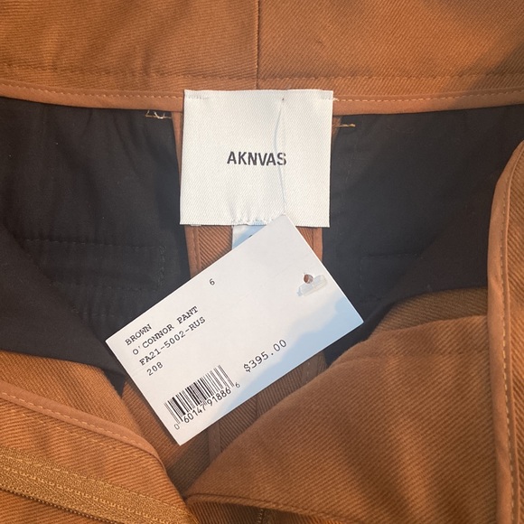 NWT - AKNVAS O'Connor Pleated Straight-Leg Pants - Picture 7 of 10